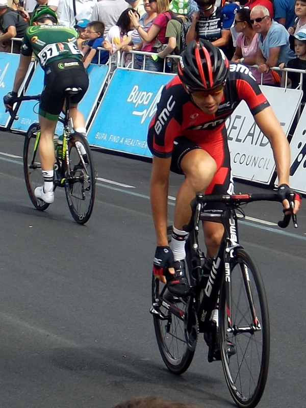 Steve Morabito (BMC) and Angelo Tulik (Europcar) before the start.