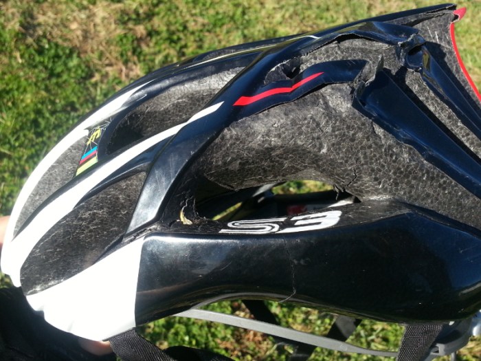 Time to get a new helmet.